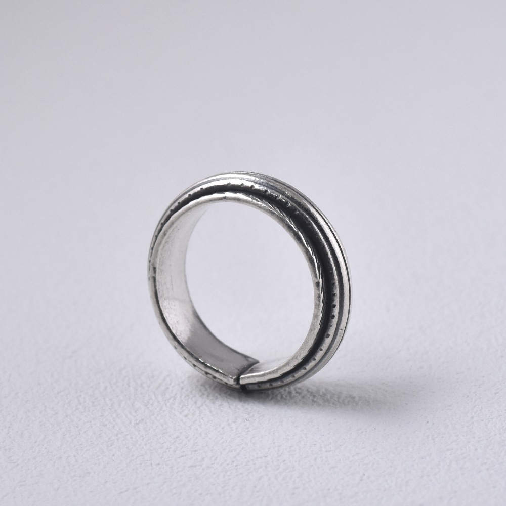 シルバー925 ハンドメイド フェザーラインリング
