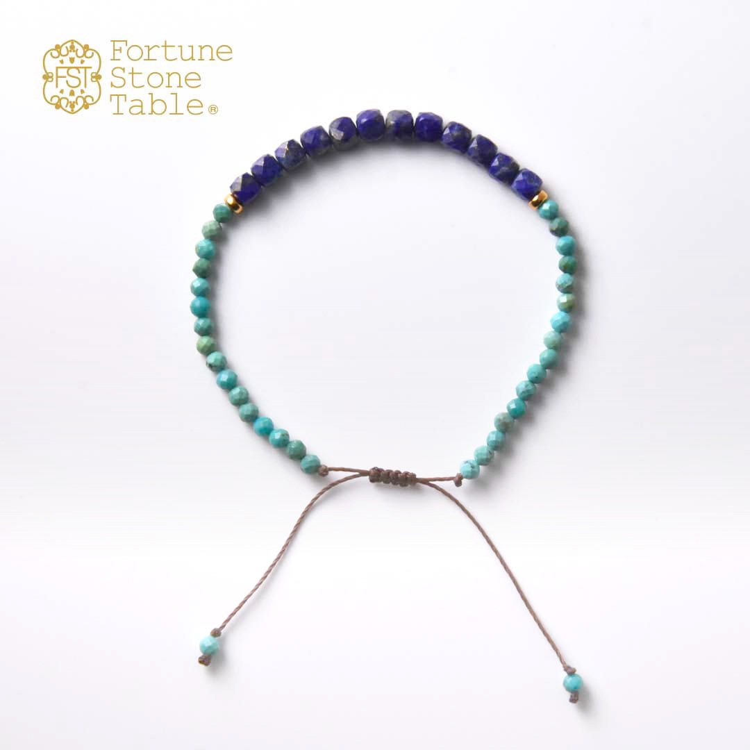 TWOtone stones ブレスレット　ラピス×ターコイズ【Fortune Stone Table】