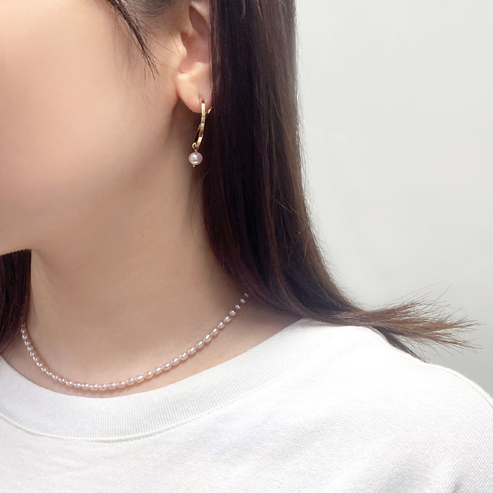 好きな数でつけられる 淡水パール フープピアス セット