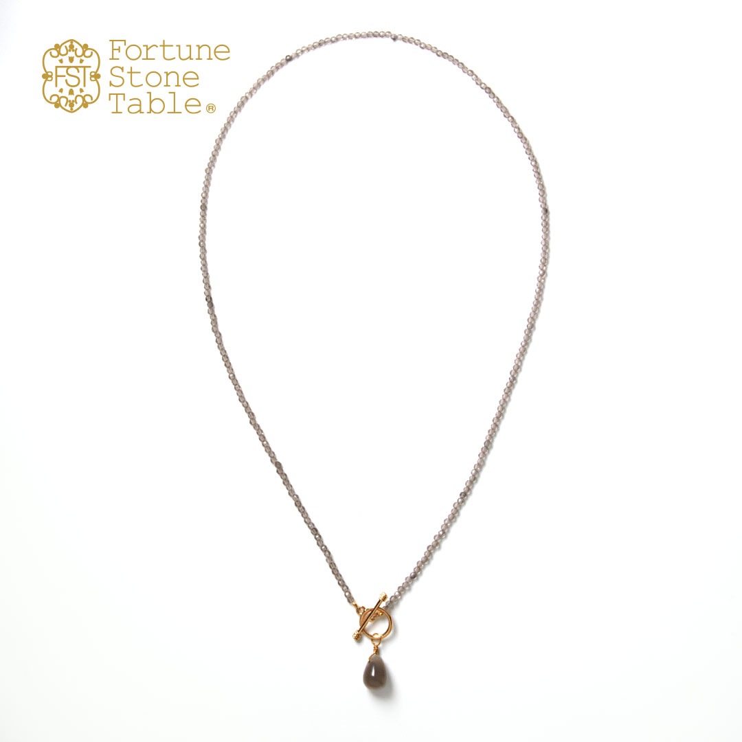 TWOtone stones ネックレス　スモーキークォーツ×ボツワナアゲイト【Fortune Stone Table】