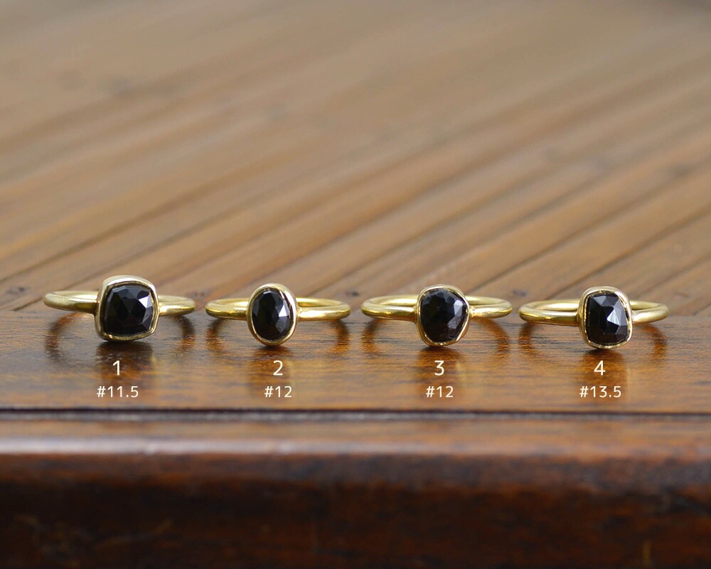 シルバー925 ブラックスピネル リング