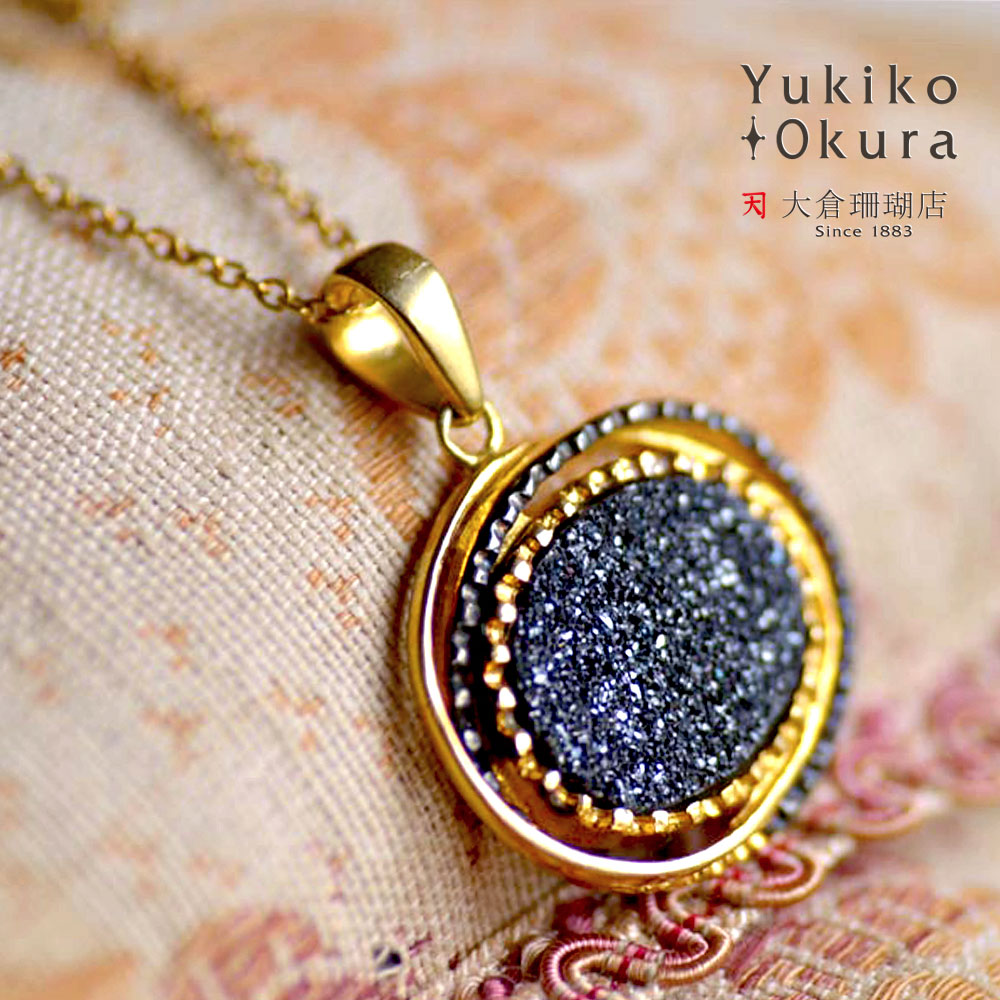 SV925 ブラックドゥルージーアゲイト ペンダントトップ