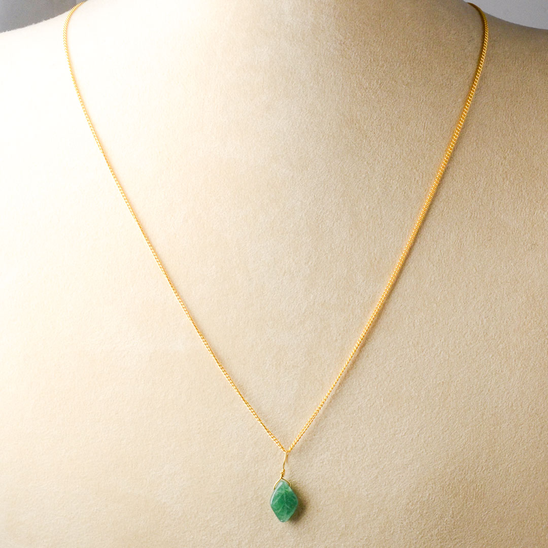 カラーで選ぶチャーム アベンチュリン・リーフ【Fortune Stone Table】