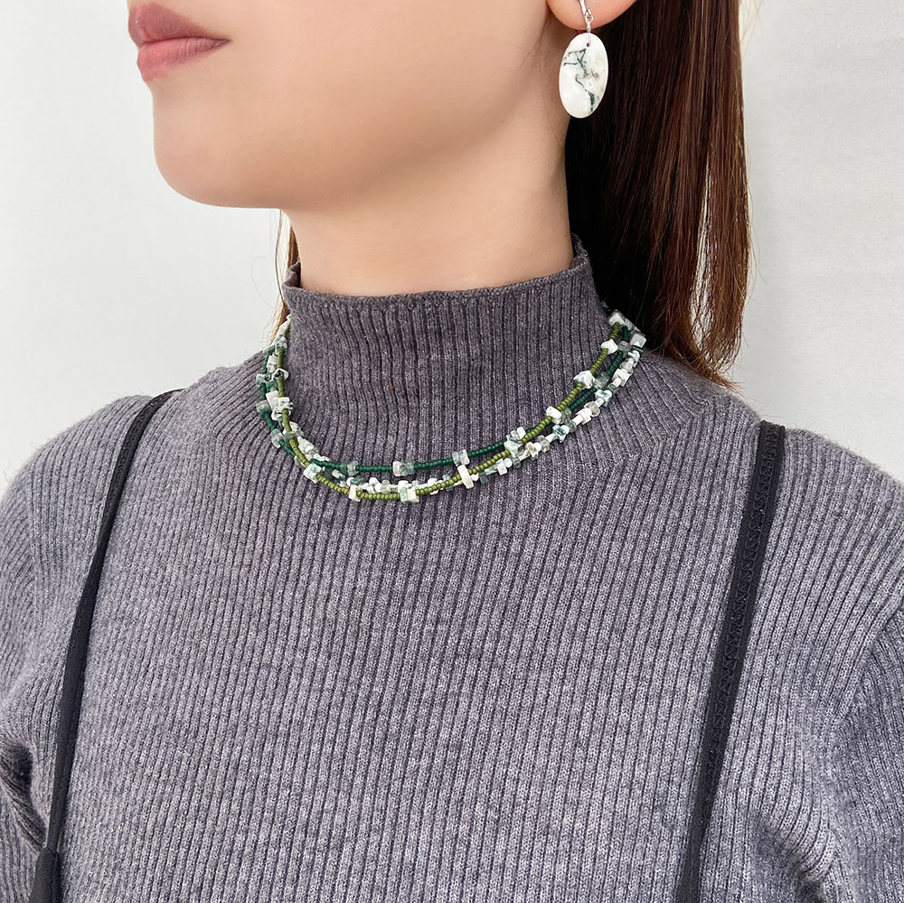 ツリーアゲイト イヤリング ピアス