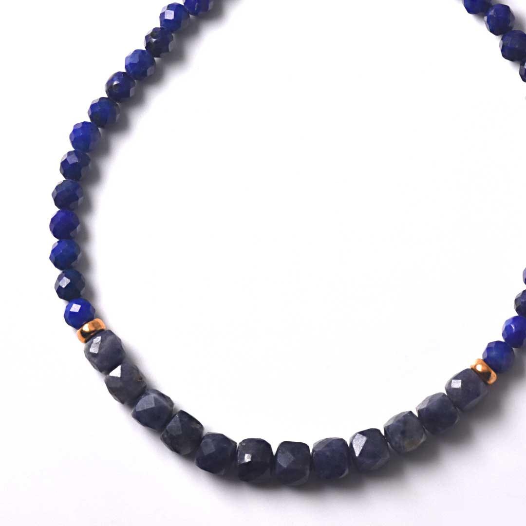 TWOtone stones ブレスレット　ブルーサファイア×ラピス【Fortune Stone Table】