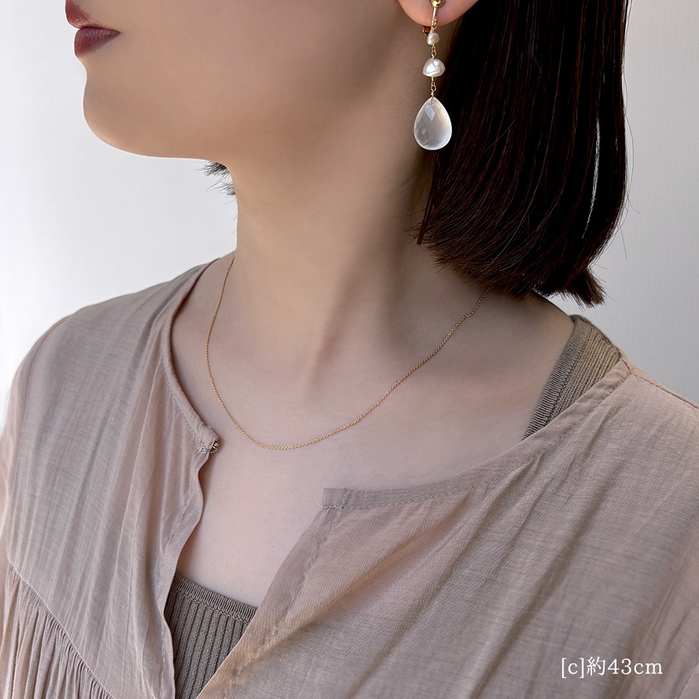 K18 小豆チェーン(約40cm～50cm)