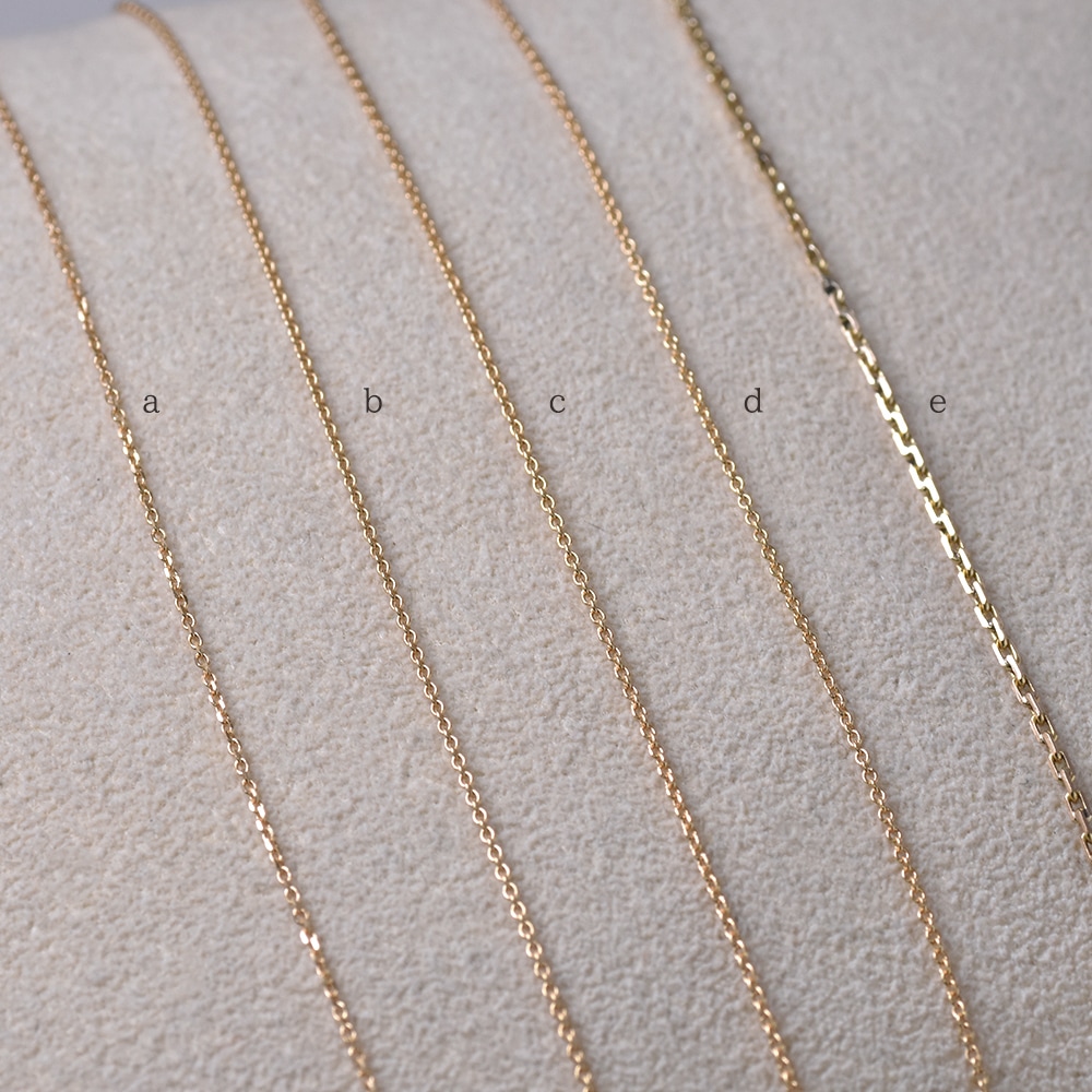 K18 小豆チェーン(約40cm～50cm)