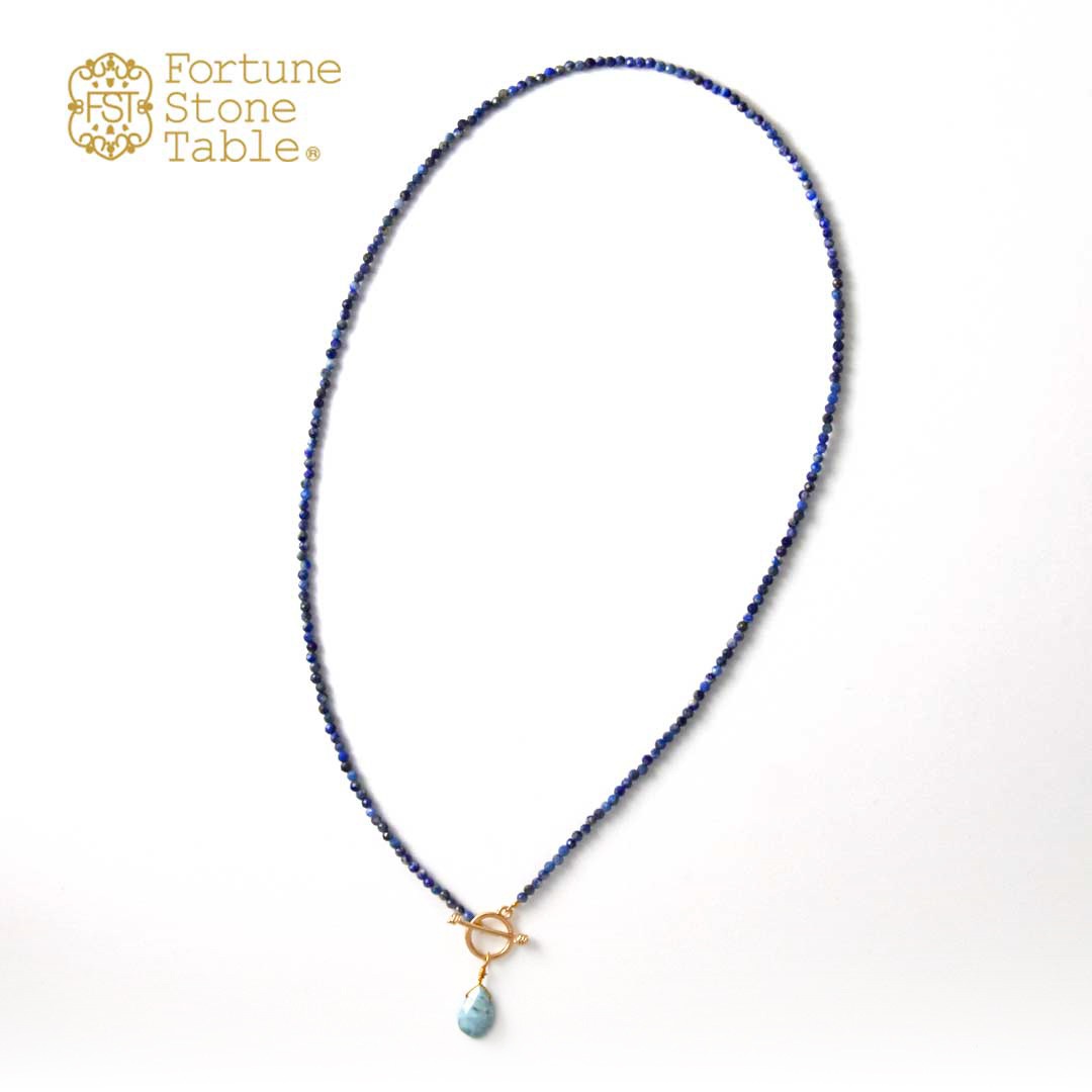 TWOtone stones ネックレス　ラピス×ラリマー【Fortune Stone Table】