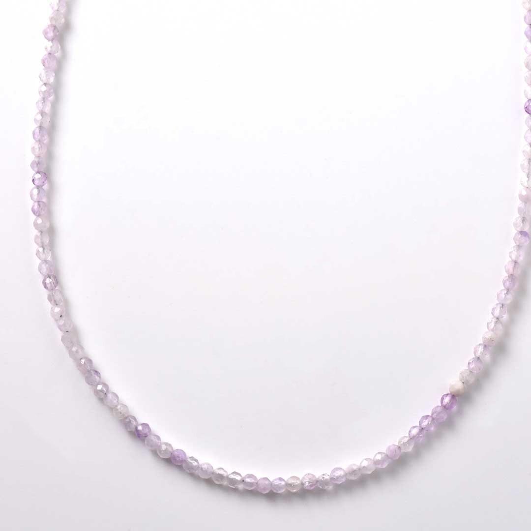 TWOtone stones ネックレス　ラベンダーアメシスト×水晶【Fortune Stone Table】