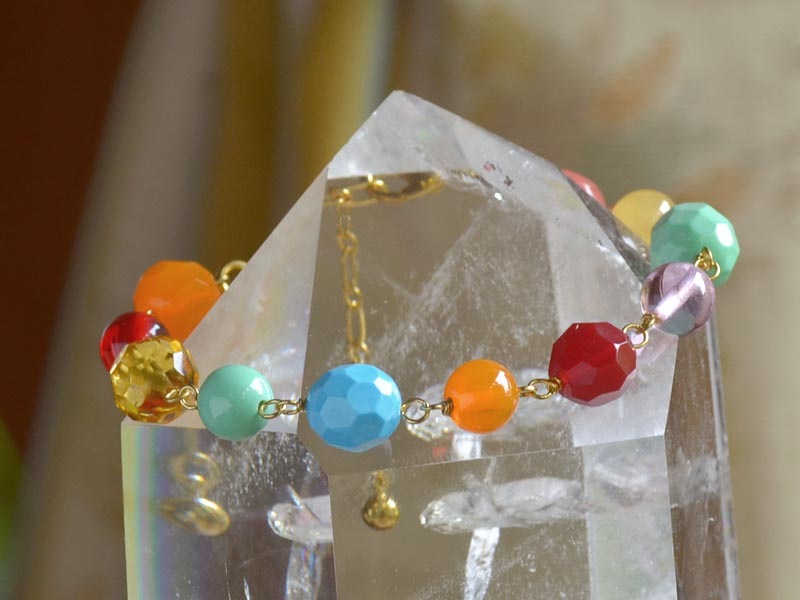 カラフルボールパーツ ブレスレット