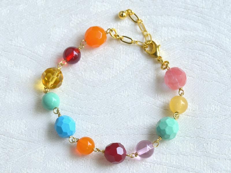 カラフルボールパーツ ブレスレット