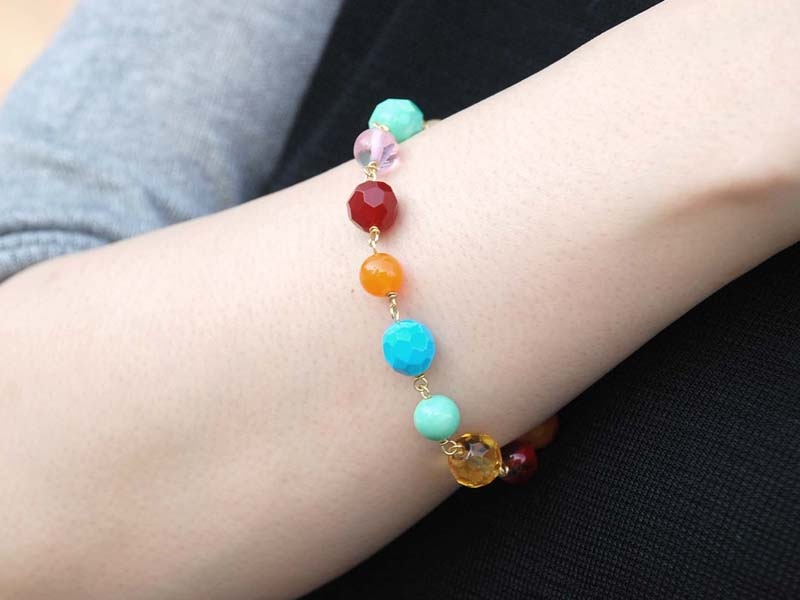 カラフルボールパーツ ブレスレット