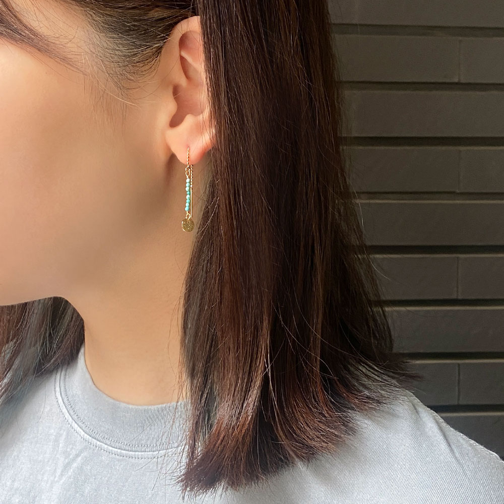 スポーツコーデピアス(マットコインゴールドカラー)