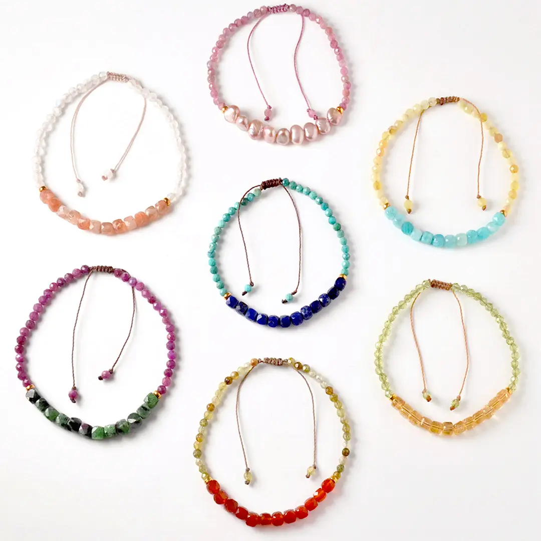 TWOtone stones ブレスレット　アマゾナイト×ラベンダーアメシスト【Fortune Stone Table】