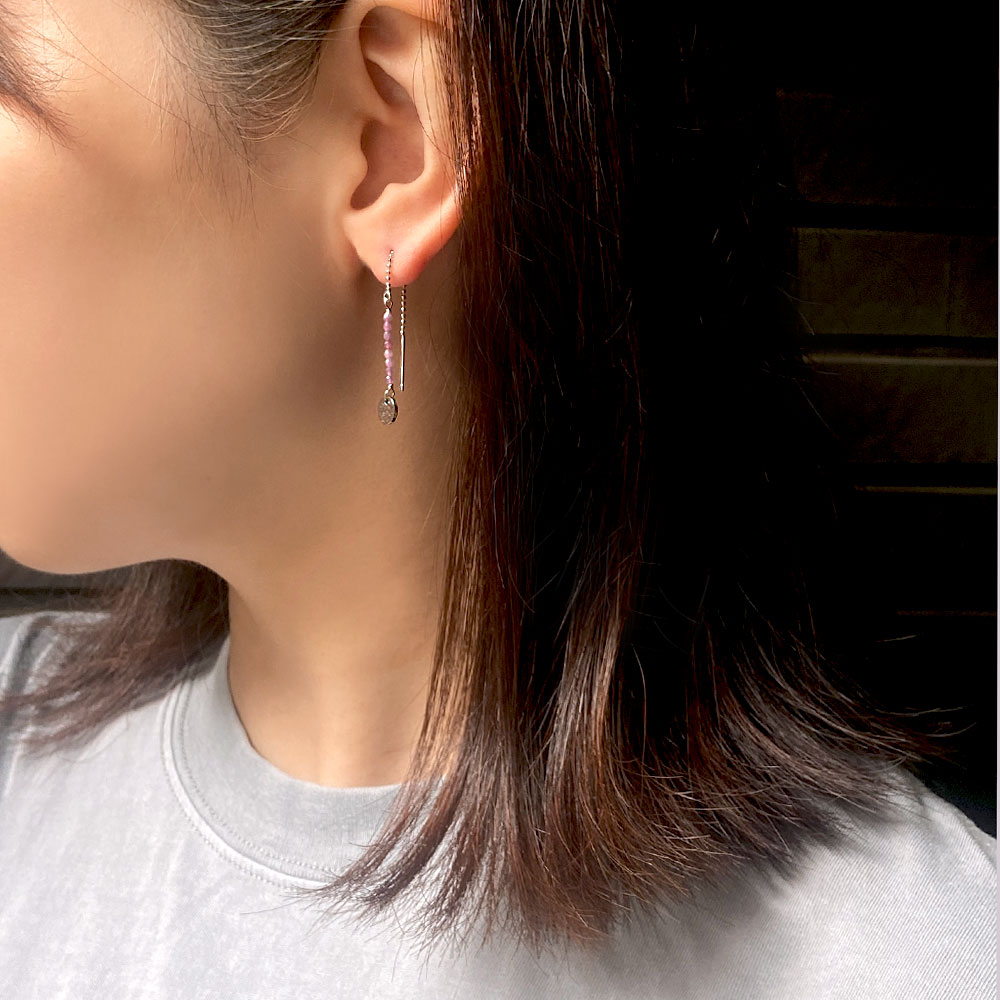 スポーツコーデピアス(マットコインシルバーカラー)