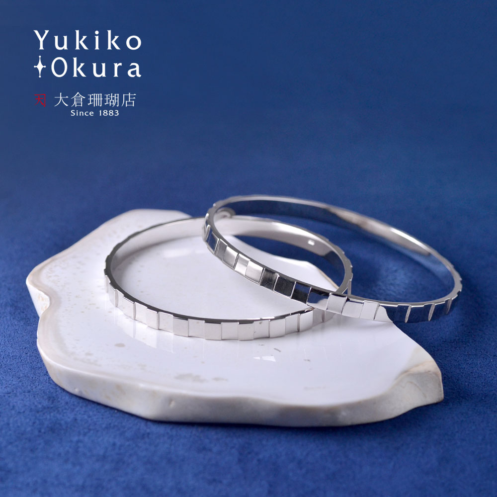 シルバー925 スクエアーデザイン バングル