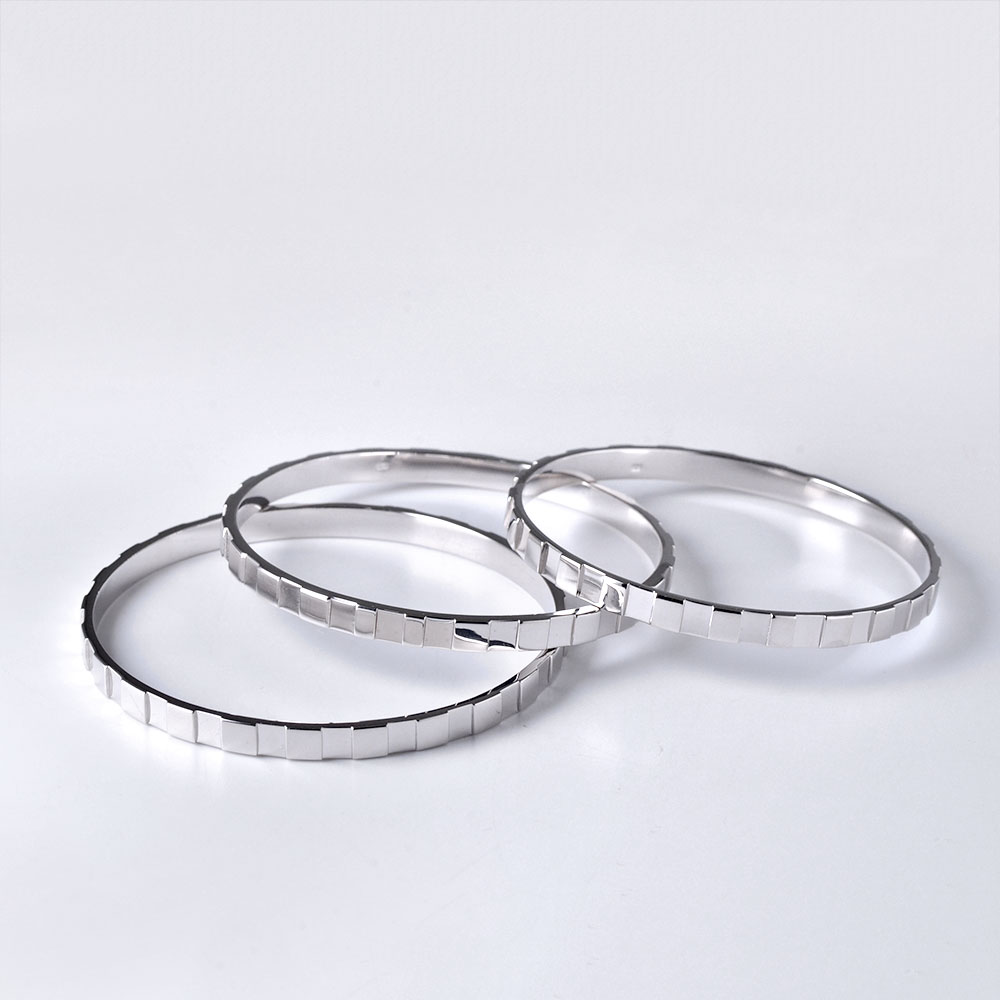 シルバー925 スクエアーデザイン バングル