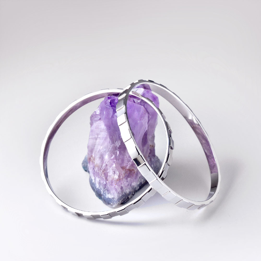 シルバー925 スクエアーデザイン バングル