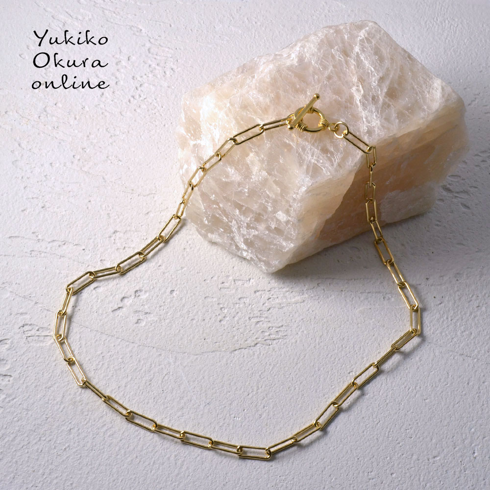 重ねづけの強い味方･地金シリーズ！SV925(ゴールドカラー) クリップチェーン