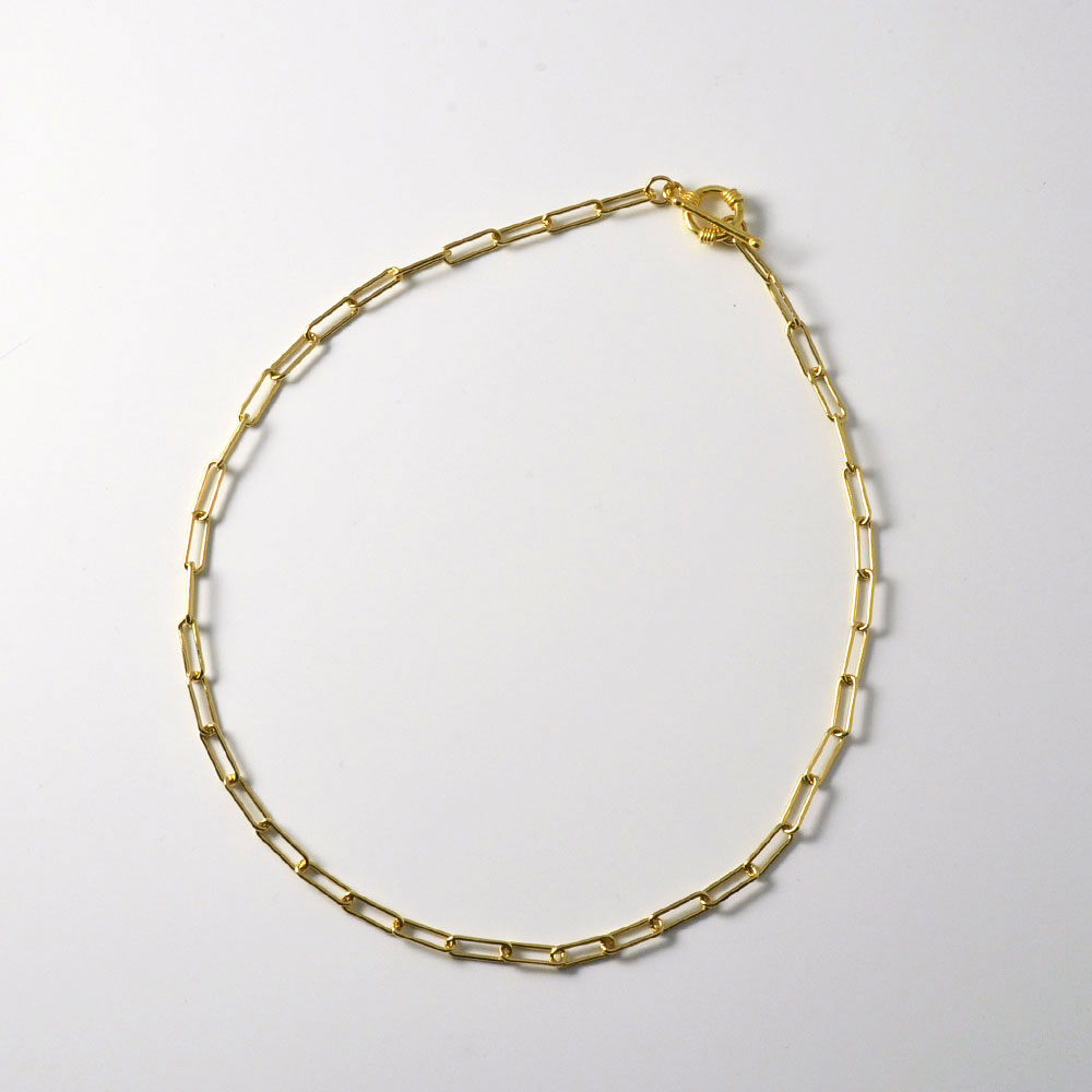 重ねづけの強い味方･地金シリーズ！SV925(ゴールドカラー) クリップチェーン