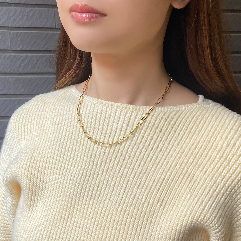 重ねづけの強い味方･地金シリーズ！SV925(ゴールドカラー) クリップチェーン