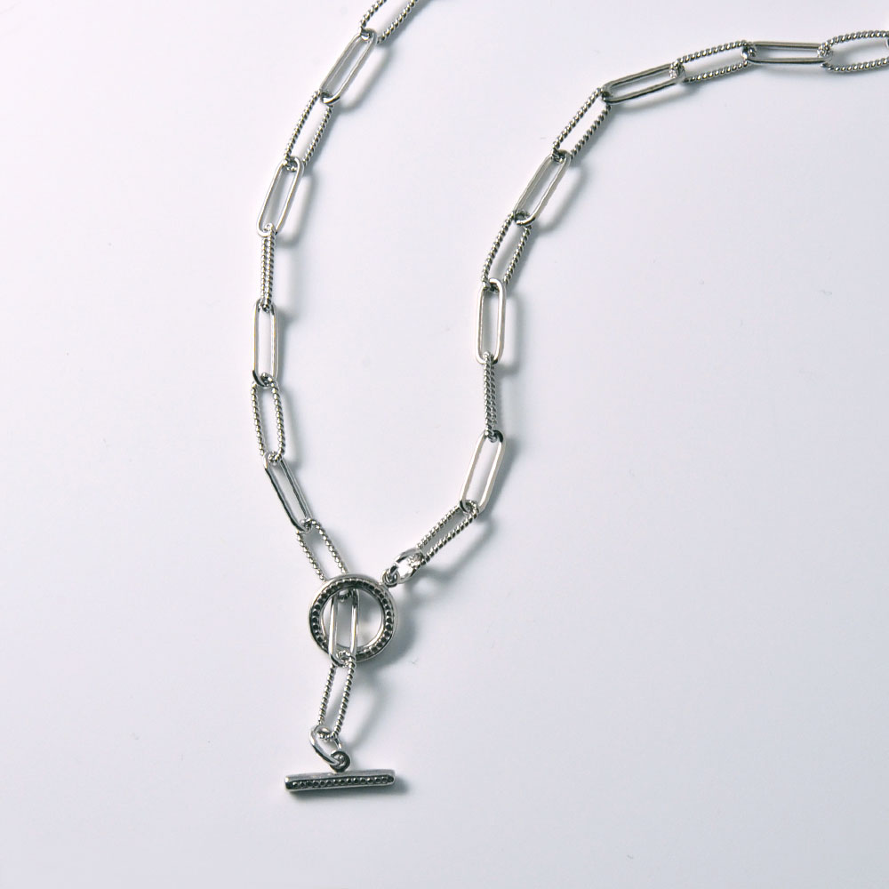 重ねづけの強い味方･地金シリーズ！SV925 デザインクリップロングチェーン