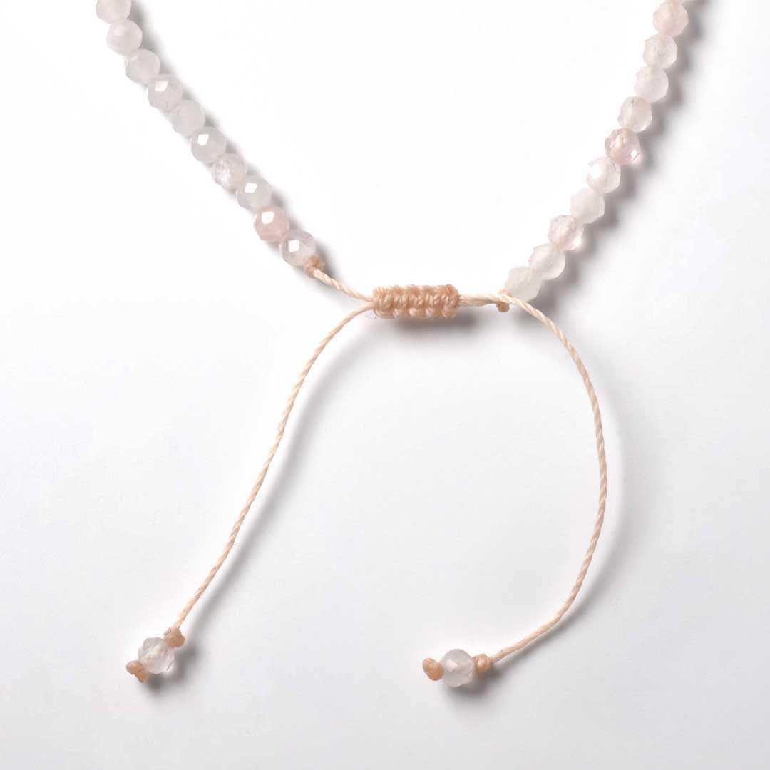 TWOtone stones ブレスレット　アクアマリン×ローズクォーツ【Fortune Stone Table】