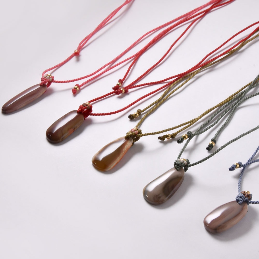 インペリアルジャスパー マクラメ編みネックレス