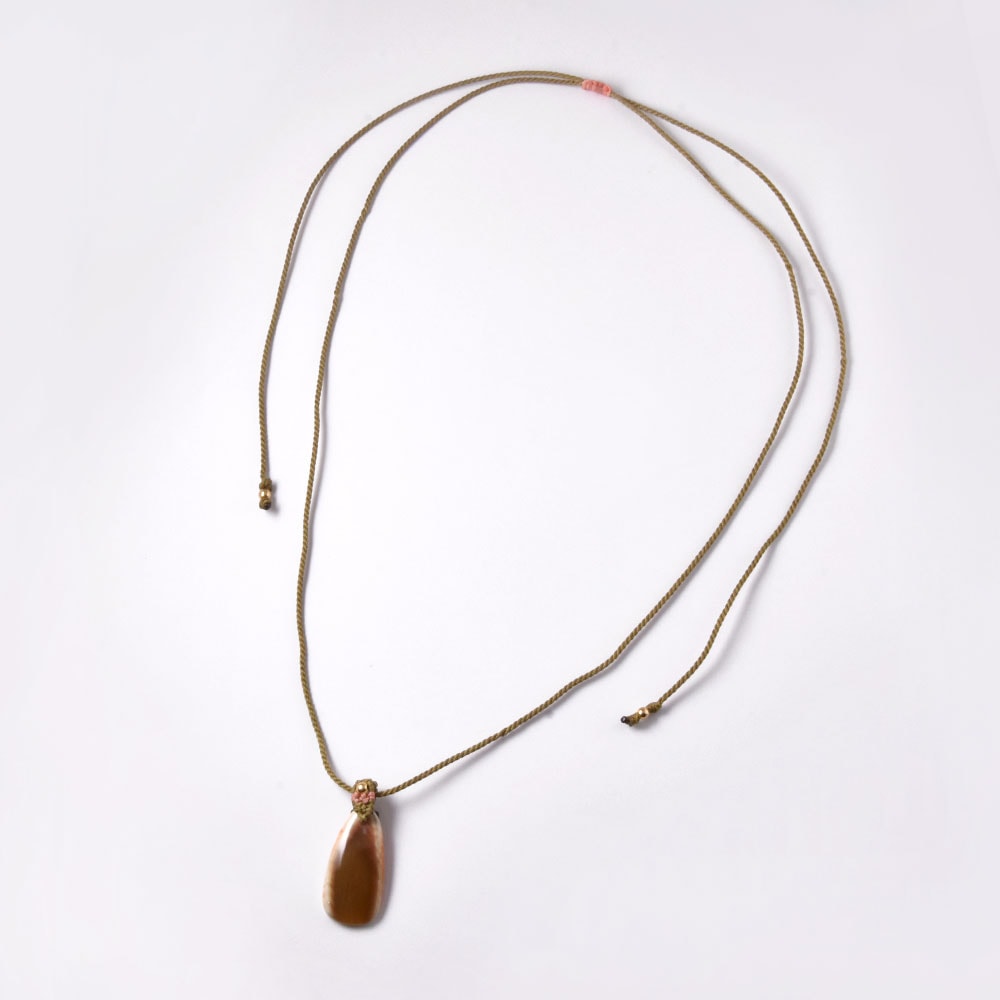 インペリアルジャスパー マクラメ編みネックレス