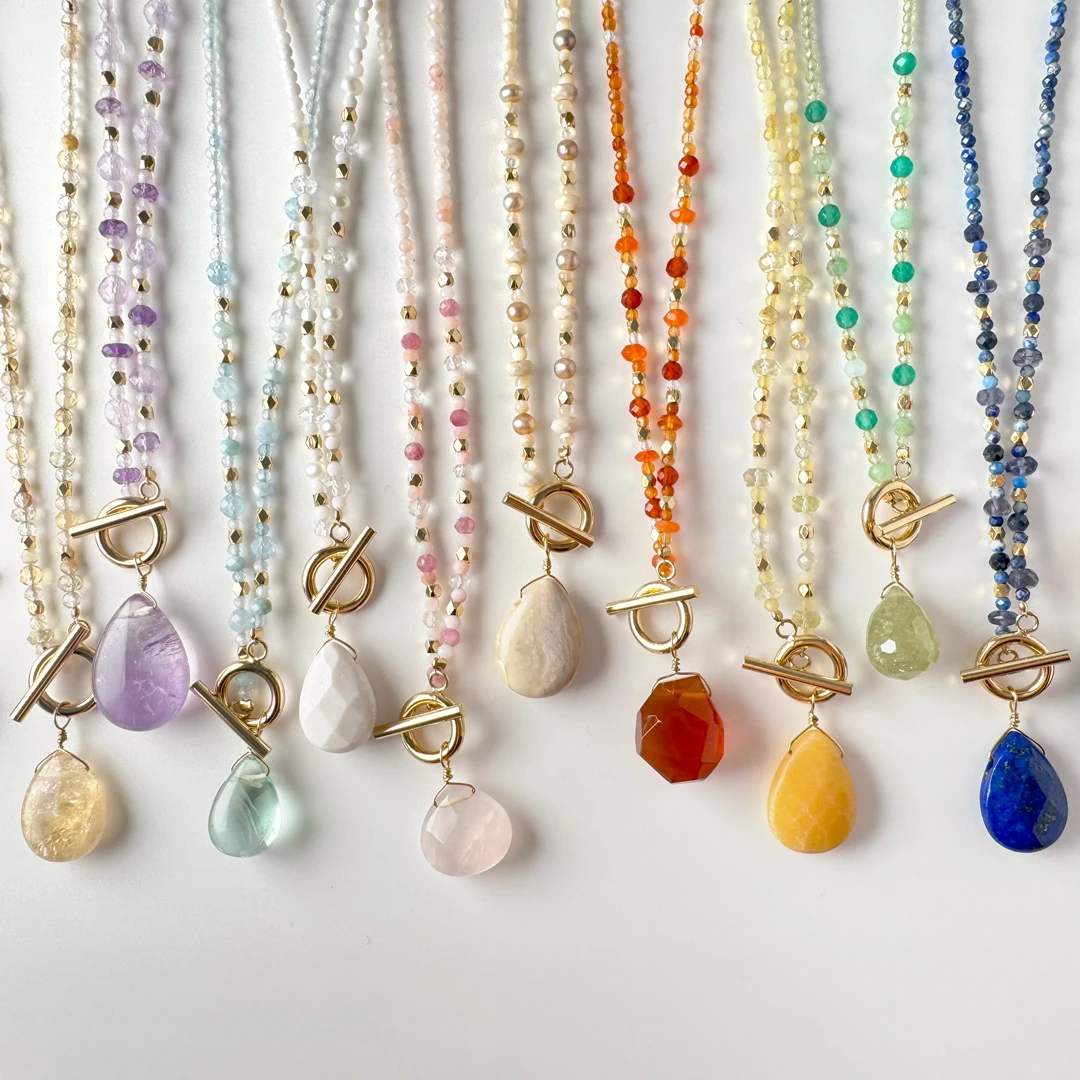 カラーで選ぶペンダントネックレス（濃青）ラピスラズリ【Fortune Stone Table】