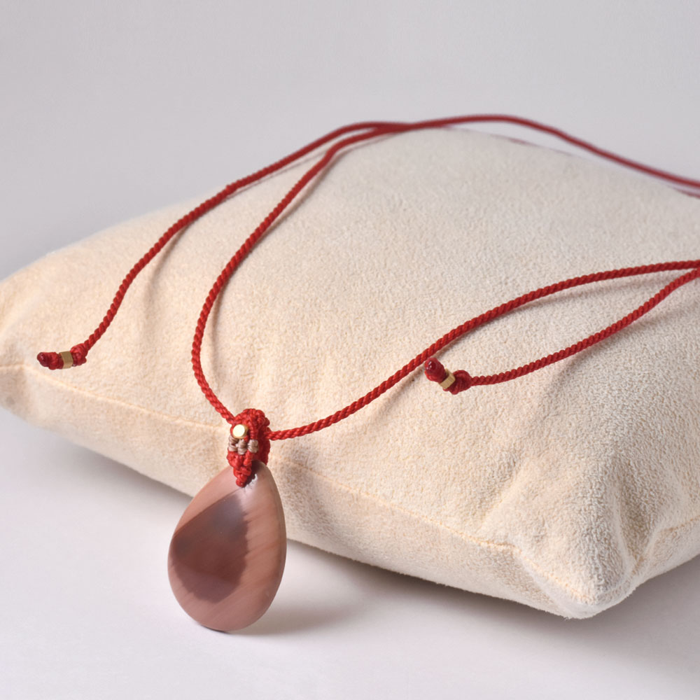 インペリアルジャスパー マクラメ編みネックレス(ドロップ)