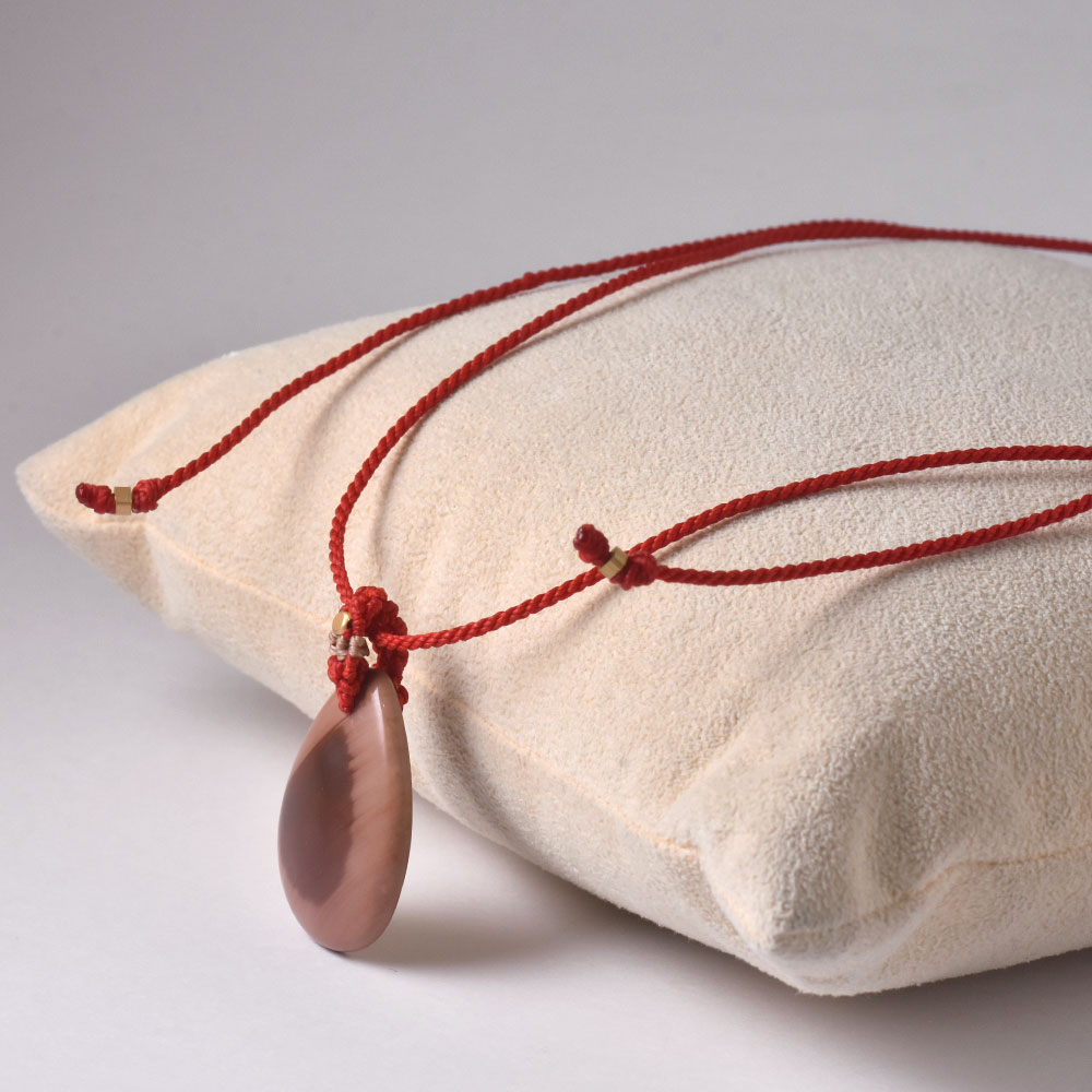 インペリアルジャスパー マクラメ編みネックレス(ドロップ)