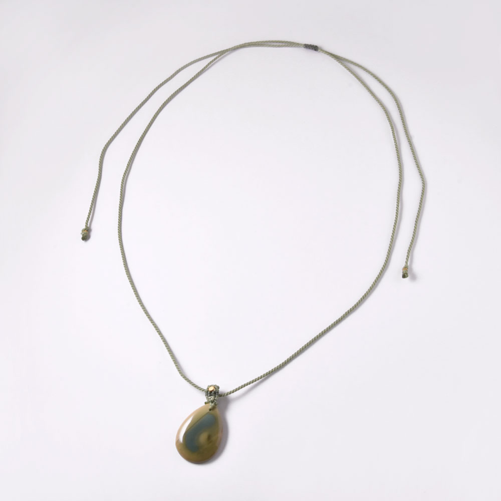 インペリアルジャスパー マクラメ編みネックレス(ドロップ)