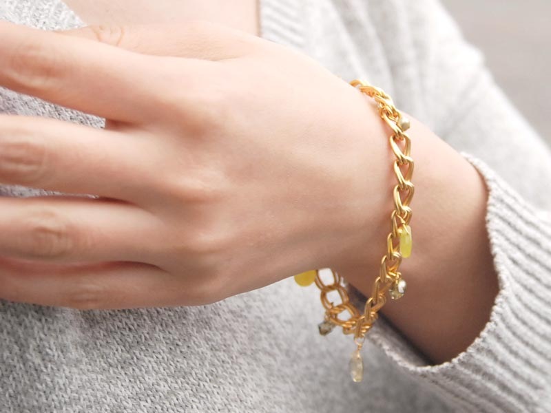 サーペンティン レモンクォーツ ブレスレット