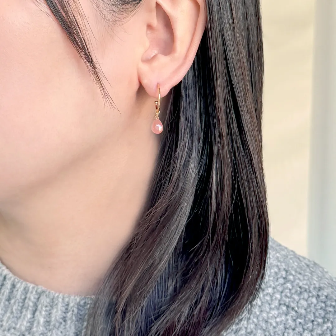 1点限り!K18 カラーストーン 5days チャーム ピアス