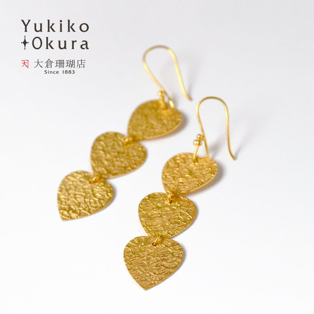 K14 インド製 エスニックハートピアス