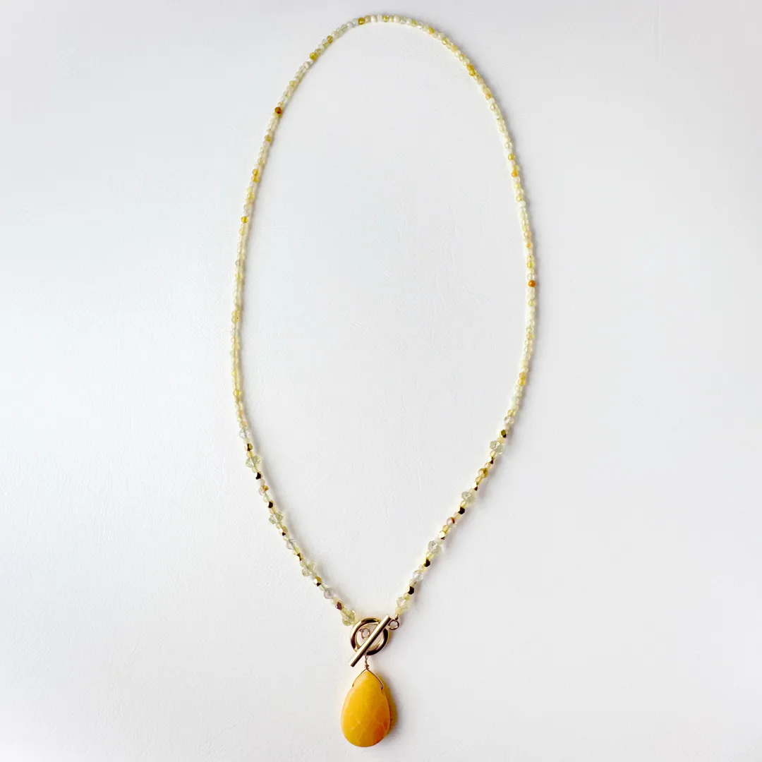 カラーで選ぶペンダントネックレス（黄）ドロマイト【Fortune Stone Table】