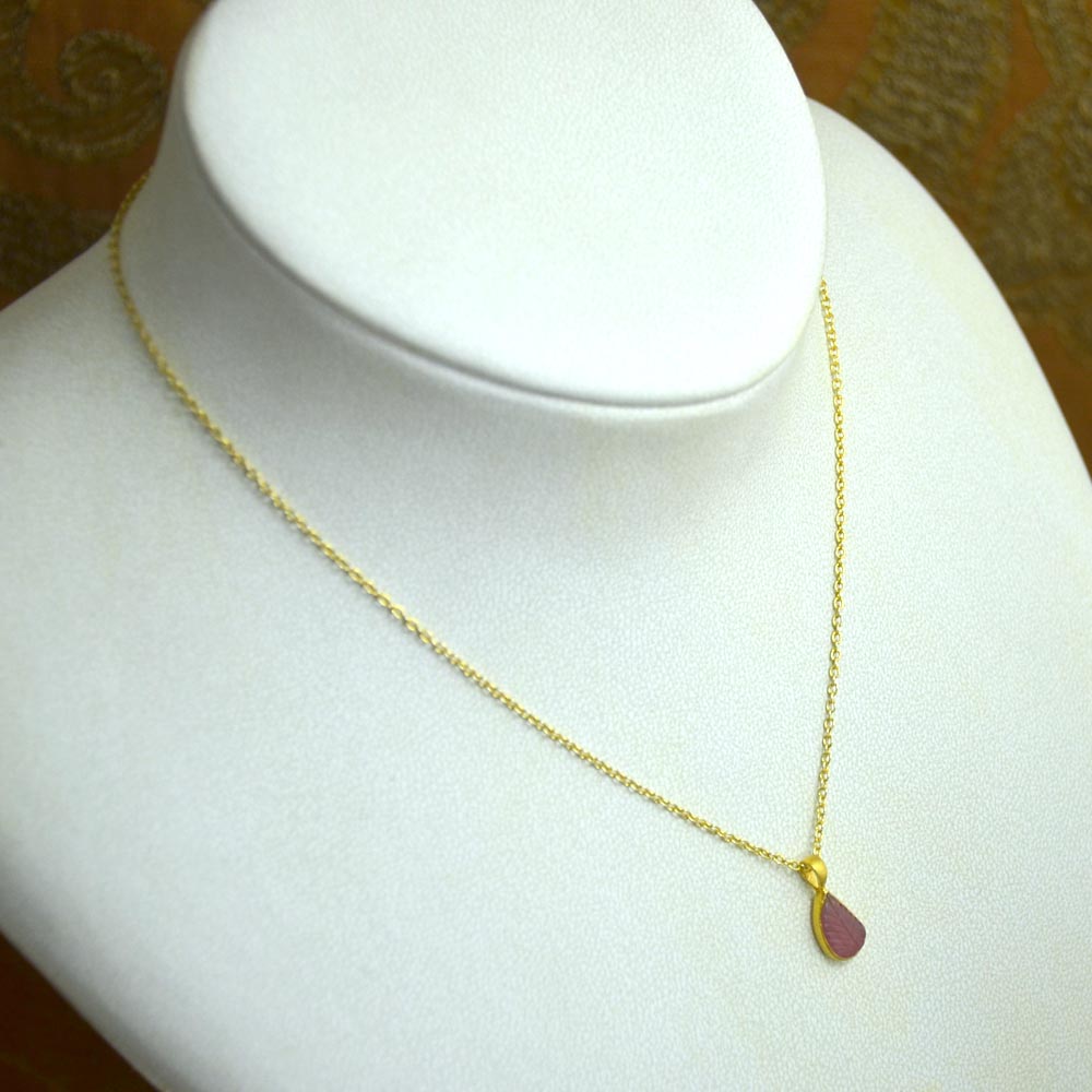 一点のみ!シルバー925 ピンクトルマリン リーフ ペンダントトップ