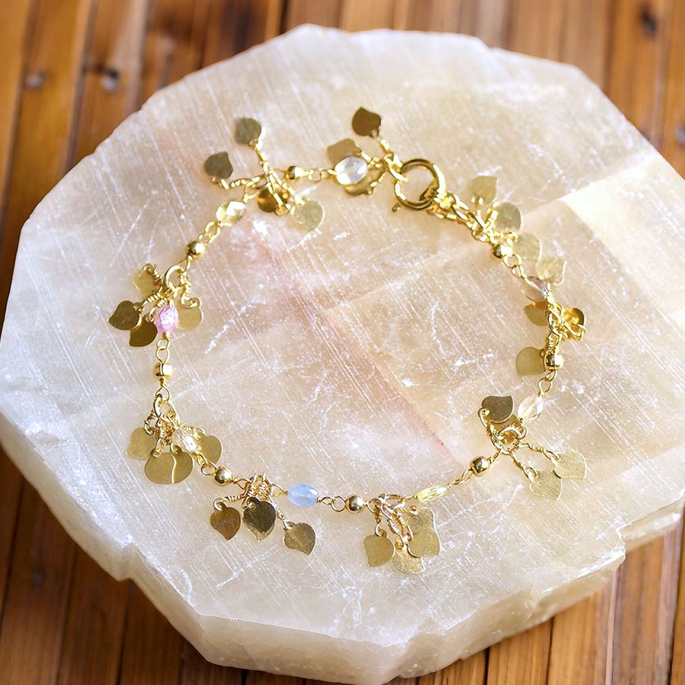 SV ( ゴールド仕上げ ) パーツ サファイア ブレスレット