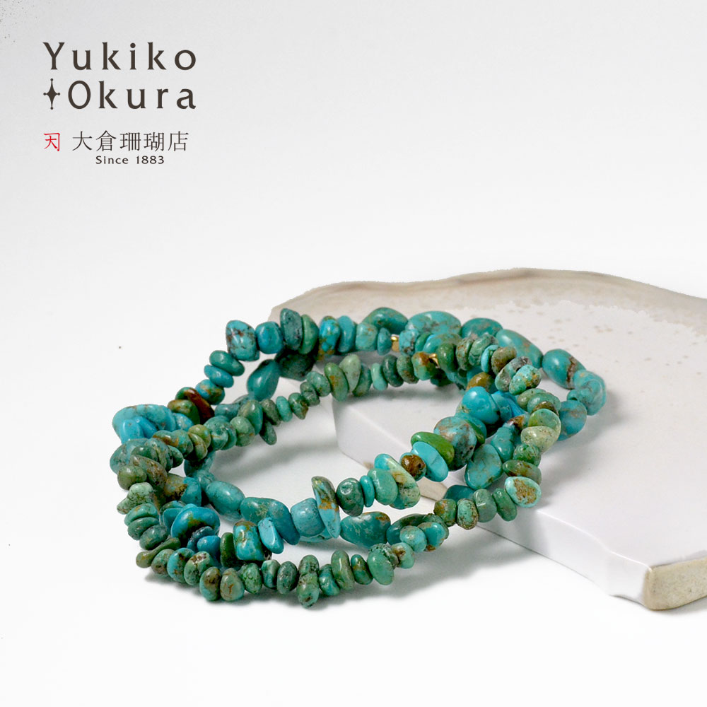 ターコイズ 3連ゴムブレス
