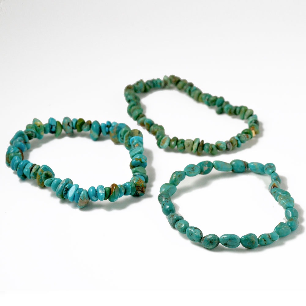 ターコイズ 3連ゴムブレス