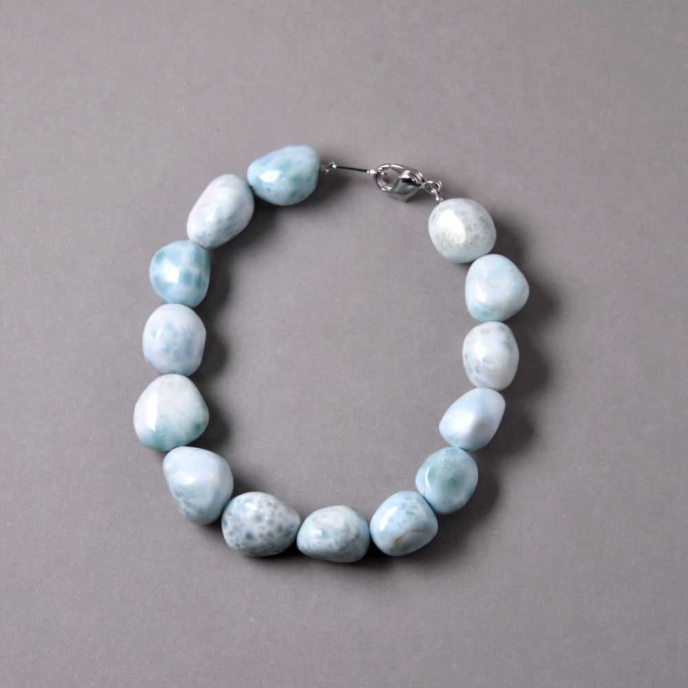 ラリマー タンブル ブレスレット