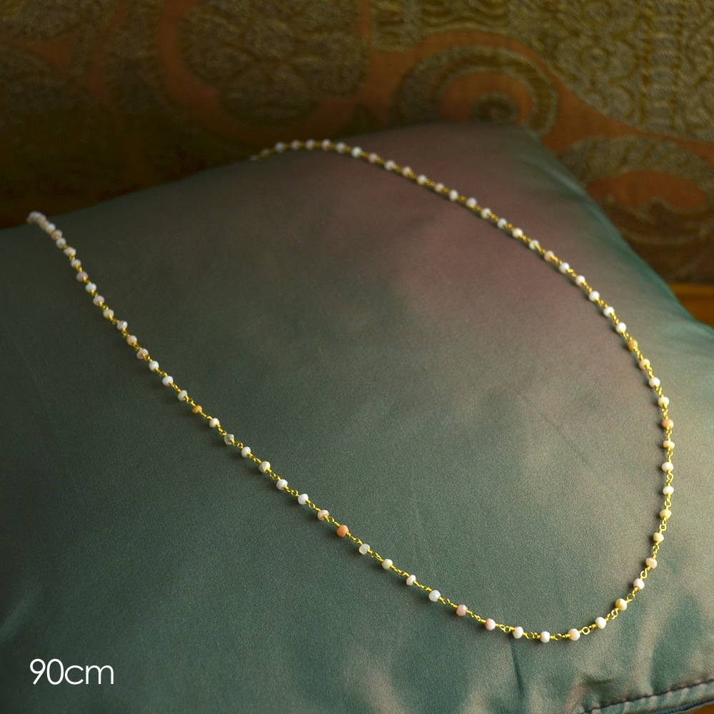 ピンク オパールシャンク巻き ネックレス