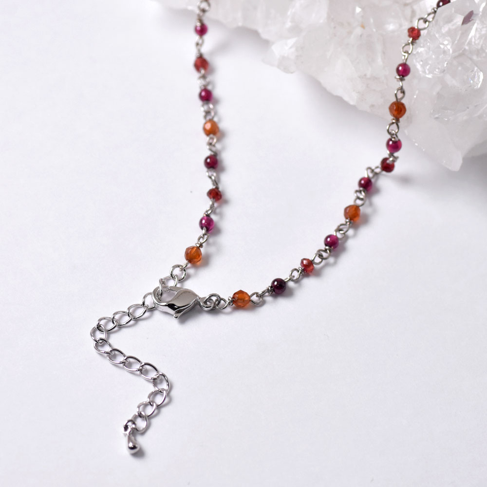 ガーネット ヘソナイトガーネット ペンダントネックレス