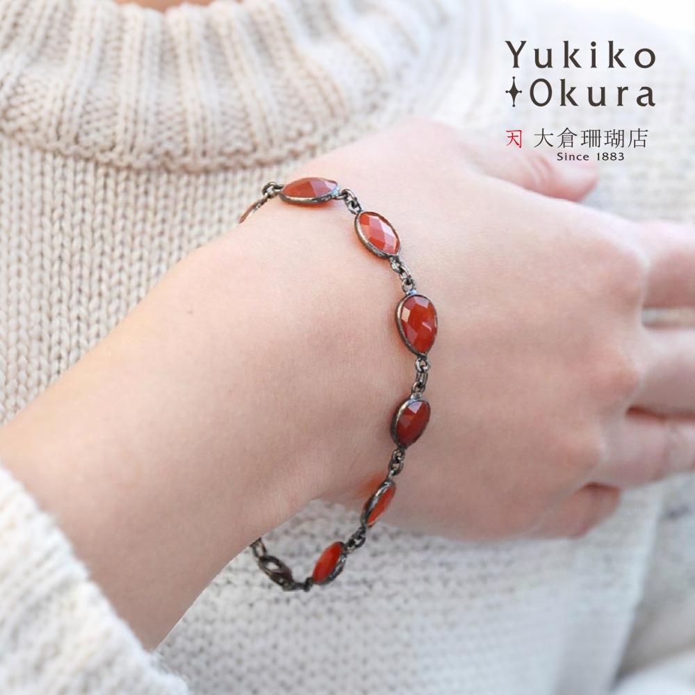 SV ( 銀古美仕上げ ) カーネリアン ブレスレット