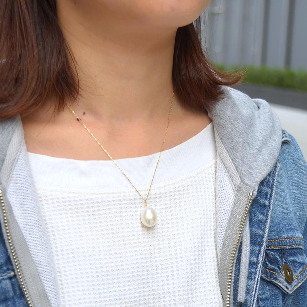 選べる K18 淡水パール ペンダントトップ(A)