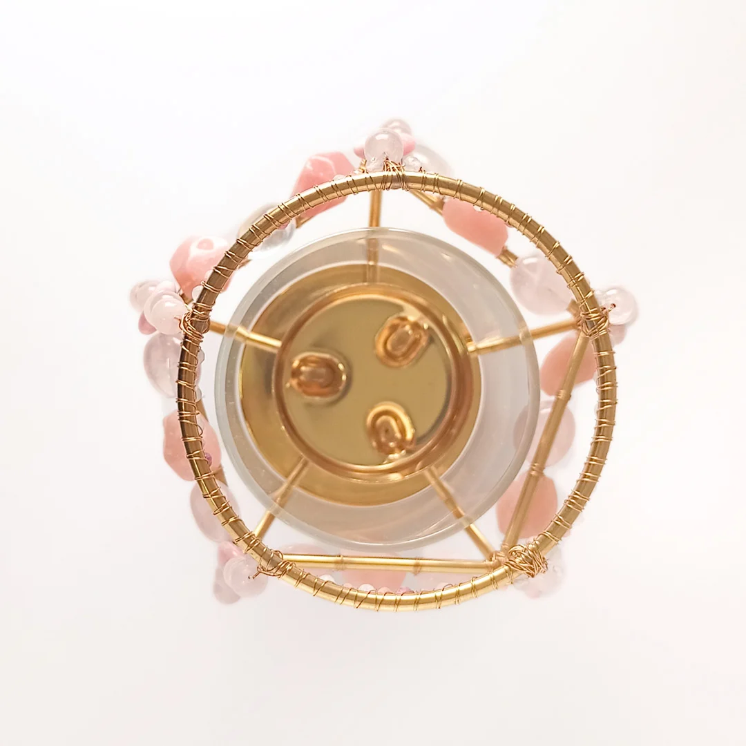 キャンドルホルダー ピンク【Fortune Stone Table】
