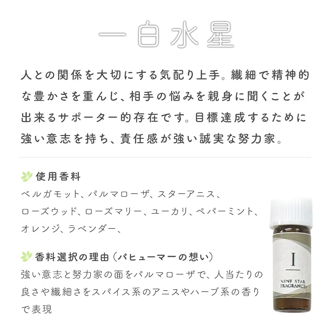 Nine Star Fragrance(R) Ⅰ 一白水星 香りのペンダント
