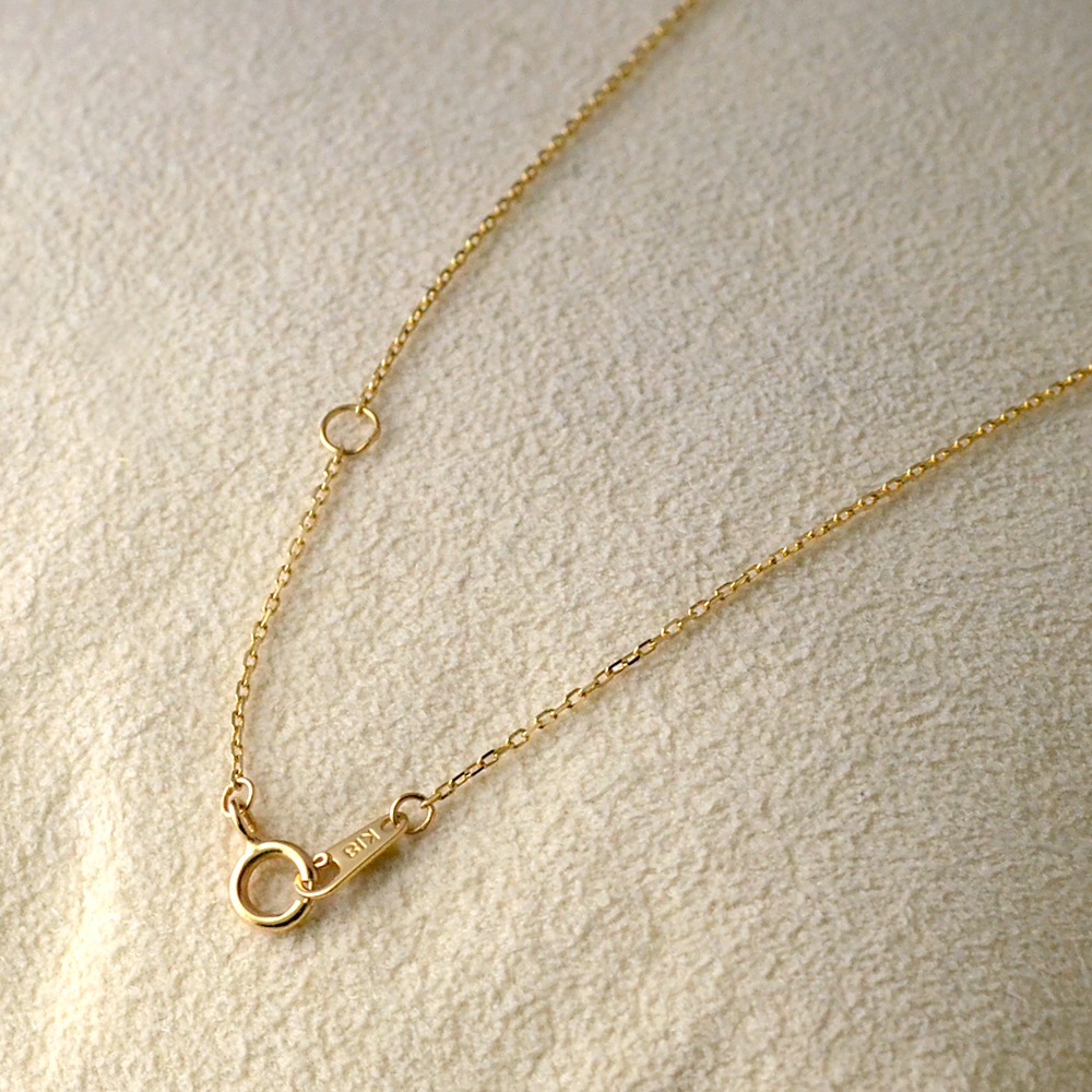 K18 ピンクサファイア オニオンカット フリンジネックレス