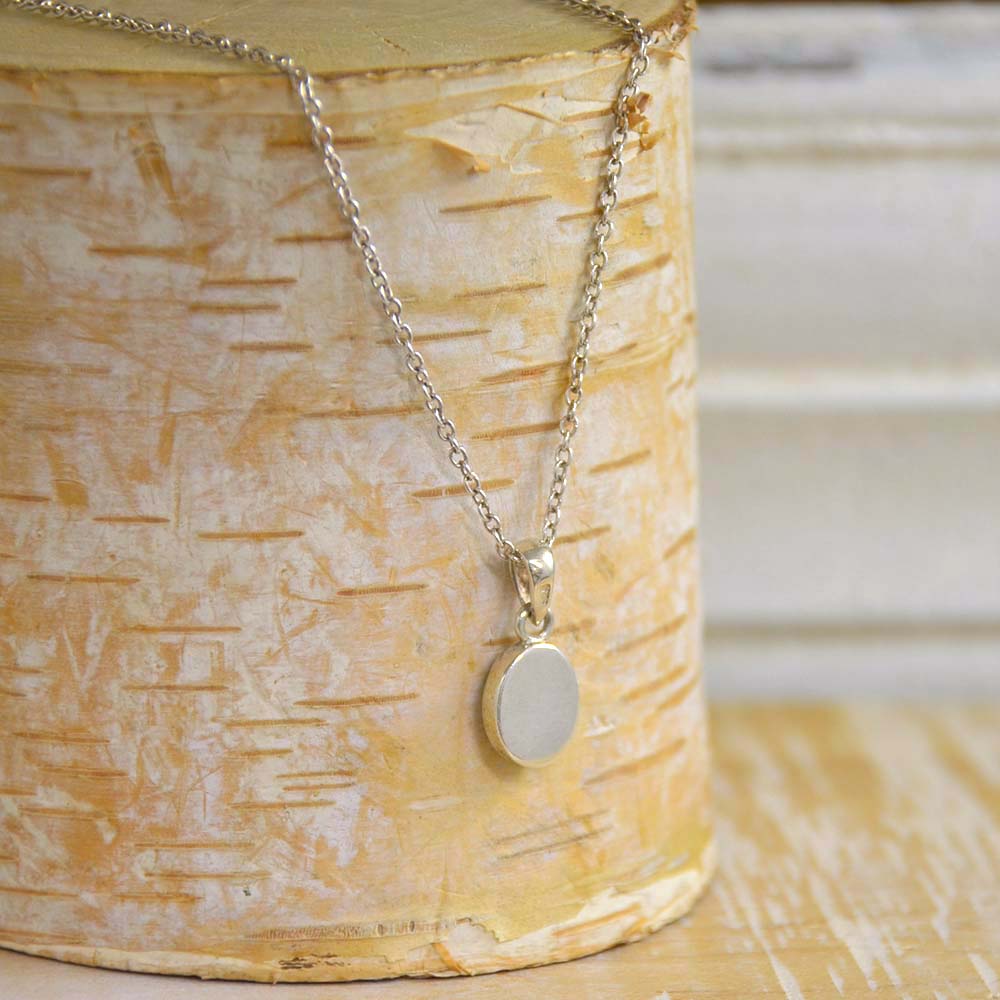 シルバー925 モザイクストーン オーバルペンダントトップ